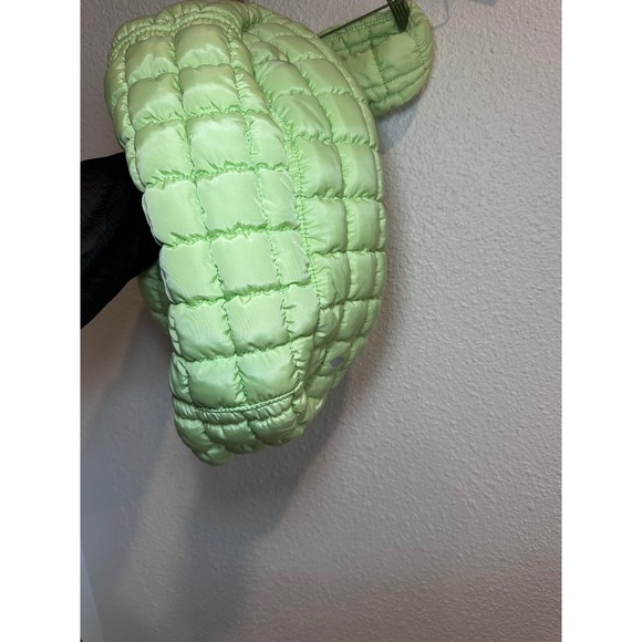 FP Movement Quilted Carryall Bag Lime Green Puffy Hobo Shoulder Bag Free People - Picture 8 of 8